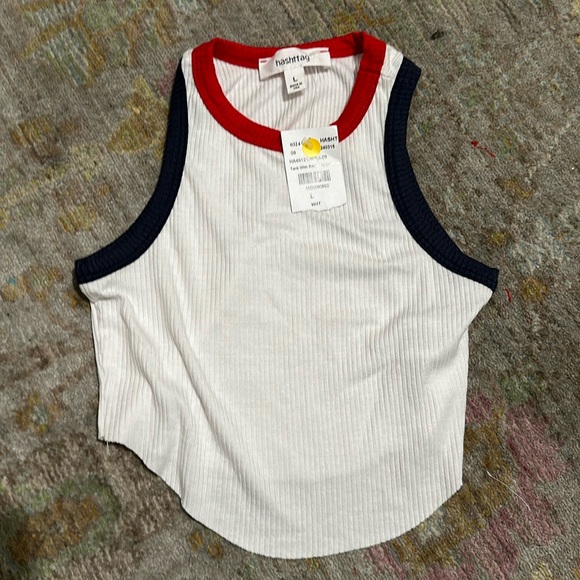 Red white blue cropped tank - Picture 1 of 1